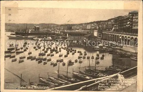 Algiers Hafenund Boulevards Kat. Algiers