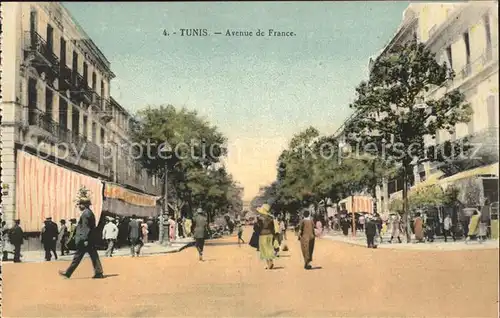 Tunis Avenue de France Kat. Tunis