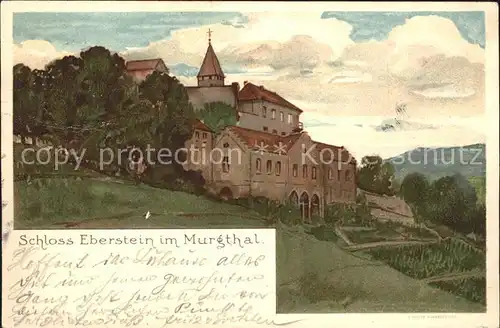 Gernsbach Schloss Eberstein im Murgtal Kat. Gernsbach