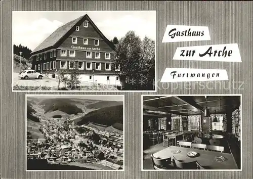 Furtwangen Gasthaus zur Arche Gaststube Ortsansicht Kat. Furtwangen im Schwarzwald