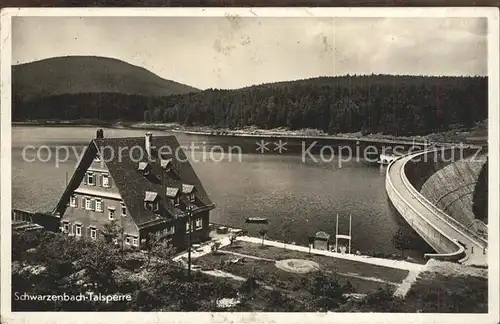 Schwarzenbachtalsperre Panorama Staumauer Kat. Forbach