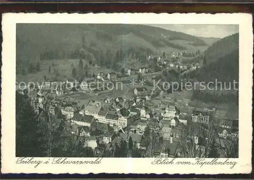 Triberg Schwarzwald Blick vom Kapellenberg Kat. Triberg im Schwarzwald