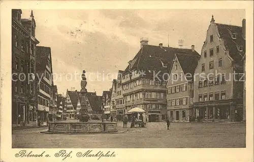 Biberach Riss Marktplatz Brunnen Kat. Biberach an der Riss