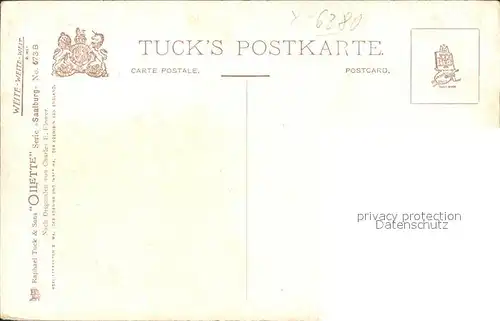 Kastell Saalburg Blick durch Porta Decumana Oilette Tucks No. 673 B Kuenstler Charles E. Flower Kat. Bad Homburg v.d. Hoehe