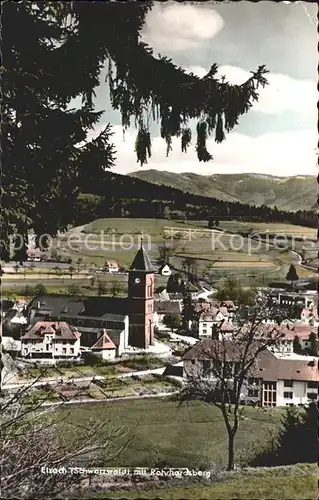 Elzach Ortsansicht mit Kirche Rohrhardsberg Schwarzwald Kat. Elzach