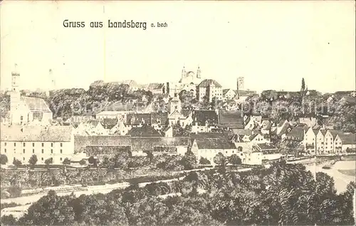 Landsberg Lech Blick auf die Altstadt Kat. Landsberg am Lech