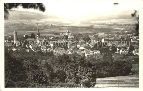 Schlitz Panorama Burgenstadt Handabzug Kat. Schlitz