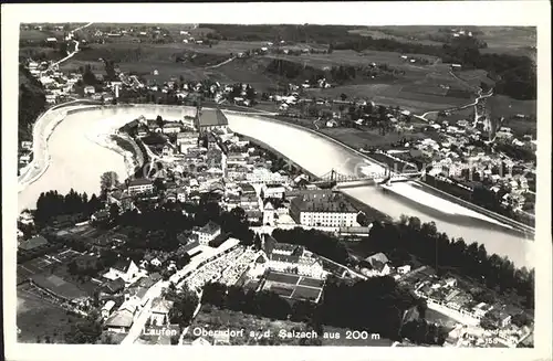 Laufen Salzach Fliegeraufnahme Kat. Laufen