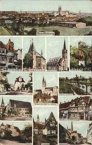Quedlinburg Sehenswuerdigkeiten der Stadt Kat. Quedlinburg