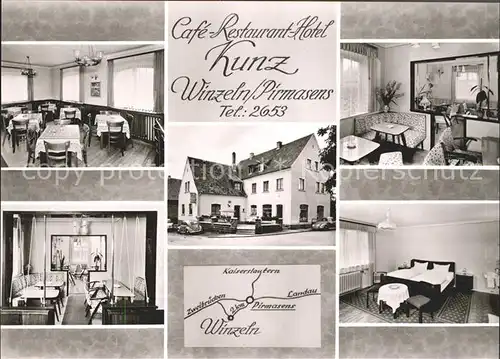 Winzeln Pirmasens Cafe Restaurant Hotel Kunz Bromsilber Kat. Pirmasens