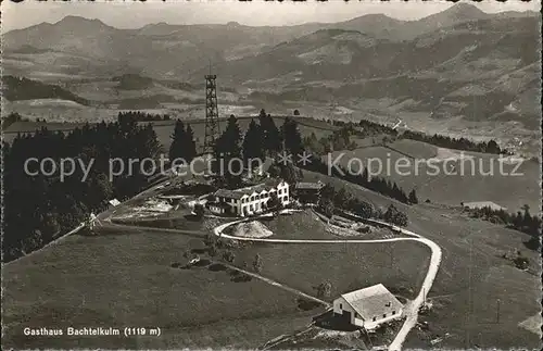 Hinwil Gasthaus Bachtel Kulm Aussichtsturm Fliegeraufnahme Kat. Hinwil