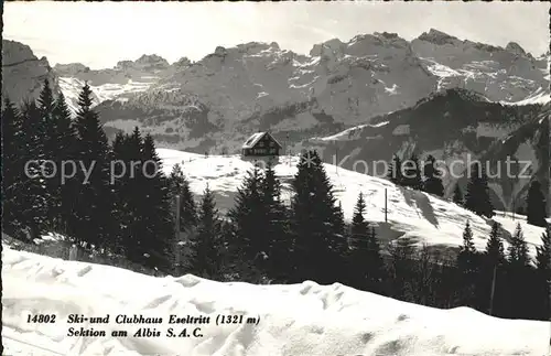 Oberiberg Ski Clubhaus Eseltritt Sektion Albis SAC Wintersportplatz Kat. Oberiberg