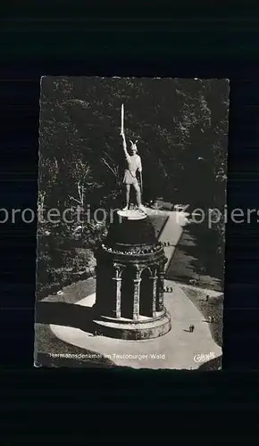 Hermannsdenkmal im Teutoburger Wald Fliegeraufnahme Kat. Detmold