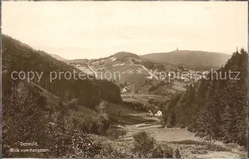 Detmold Panorama Blick vom Hangstein Trinks Postkarte Kat. Detmold