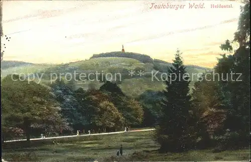 Heidental Detmold Panorama mit Hermannsdenkmal Teutoburger Wald Kat. Detmold