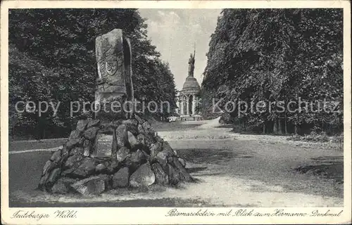 Detmold Bismarckstein Hermannsdenkmal Teutoburger Wald Kat. Detmold