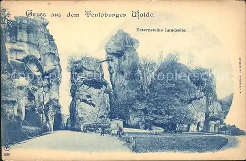 Externsteine Sandstein Felsformation Landseite Teutoburger Wald Deutsche Reichspost Kat. Detmold