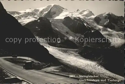 Sustenpass Steingletscher Gwaechtenhorn und Tierberge Urner Alpen Kat. Susten