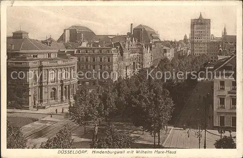 Duesseldorf Hindenburgwall mit Wilhelm Marx Haus Kat. Duesseldorf