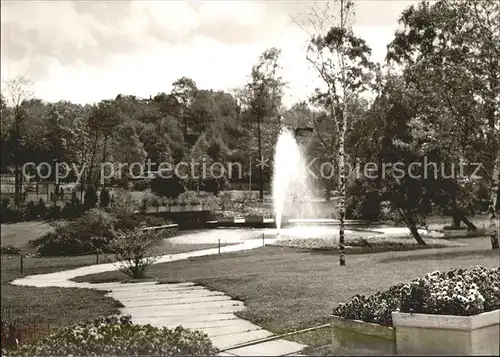 Saarbruecken Deutsch Franzoesischer Garten im Deutschmuehlental Fontaene Kat. Saarbruecken