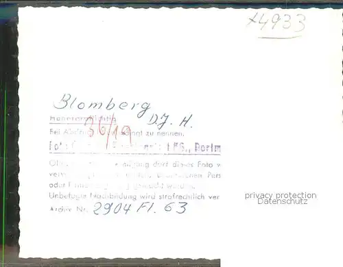 Blomberg Lippe Fliegeraufnahme Kat. Blomberg