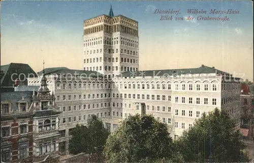 Duesseldorf Wilhelm Marx Haus Hochhaus Blick von der Grabenstrasse Kat. Duesseldorf