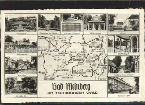 Bad Meinberg Heilbad Teutoburger Wald Sehenswuerdigkeiten Landkarte Kat. Horn Bad Meinberg