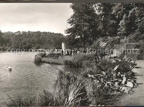 Saarbruecken Deutsch Franzoesischer Garten im Deutschmuehlental Weiher Kat. Saarbruecken