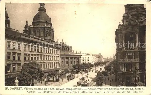 Budapest Kaiser Wilhelm Strasse St Stefan Kirche Kat. Budapest