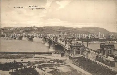 Budapest Margithid Margaretenbruecke Donau Kat. Budapest