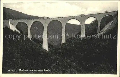 Boppard Rhein Hunsrueckbahn Hubertusschlucht Viadukt Eisenbahnbruecke Kat. Boppard