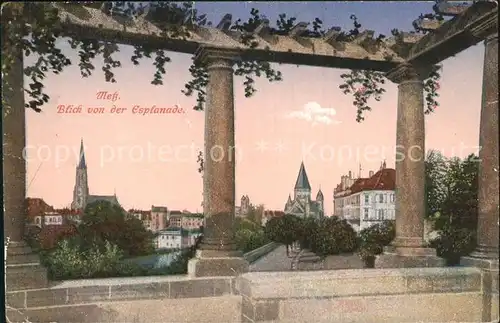 Metz Moselle Blick von der Esplanade Kat. Metz