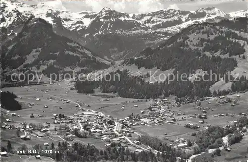 Lenk Simmental Gesamtansicht mit Alpenpanorama Kat. Lenk Simmental