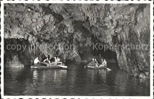 St Leonard Lac souterrain Bateau unterirdische See Hoehle Kat. St Leonard