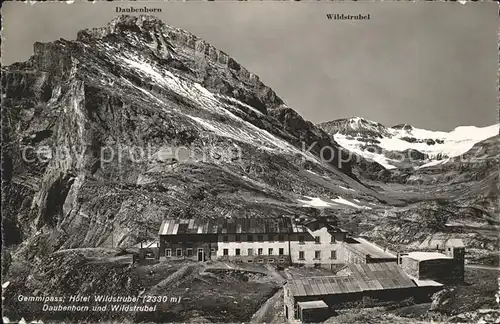 Gemmipass Wallis Hotel Wildstrubel Daubenhorn Wildstrubel Gebirgspass Kat. Gemmipass