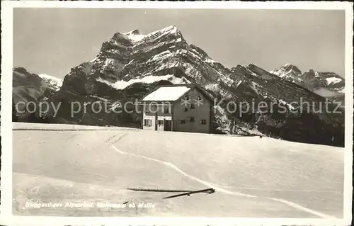 Mollis Berggasthaus Alpenroesli auf Mullernalp Kat. Mollis