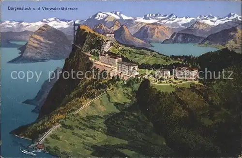 Buergenstock Berghotels Vierwaldstaettersee Alpenkette Kat. Buergenstock