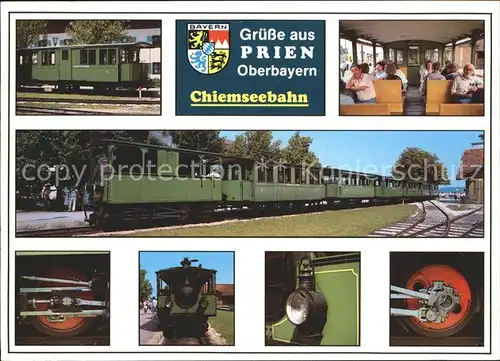 Prien Chiemsee Chiemseebahn Schmalspurbahn Wappen Kat. Prien a.Chiemsee