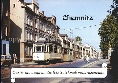 Chemnitz zur Erinnerung an die letzte Schmalspurstrassenbahn Kat. Chemnitz