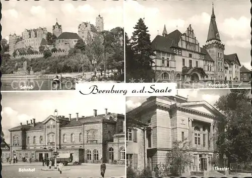 Bernburg Saale Schloss Kuranstalt Theater Bahnhof Kat. Bernburg