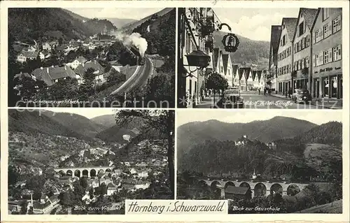 Hornberg Schwarzwald Schwarzwaldbahn A H Strasse Gauschule Viadukt Kat. Hornberg