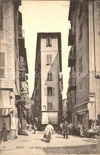 Nice Alpes Maritimes Les Rues du Pont Vieux et Mascona Kat. Nice