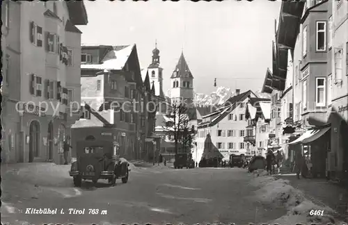 Kitzbuehel Tirol Strassenansicht Auto Kirche Kat. Kitzbuehel