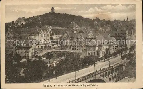 Plauen Vogtland Stadbild Friedrich August Bruecke Kat. Plauen