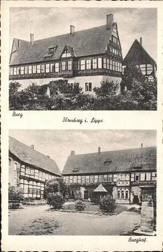 Blomberg Lippe Burg Burghof Kat. Blomberg