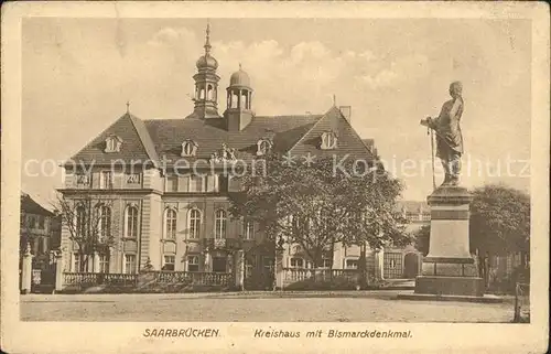 Saarbruecken Kreishaus Bismarckdenkmal Kat. Saarbruecken
