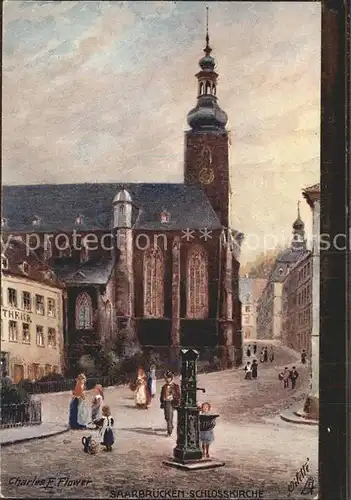 Saarbruecken Schlosskirche Kuenstlerkarte Kat. Saarbruecken