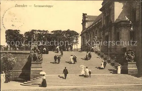 Dresden Terrassentreppe Kat. Dresden Elbe