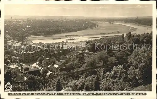 Loschwitz Elbebruecke Kat. Dresden