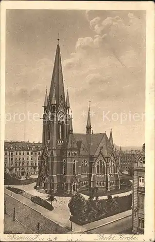 Plauen Vogtland Paulus  Kirche Kat. Plauen